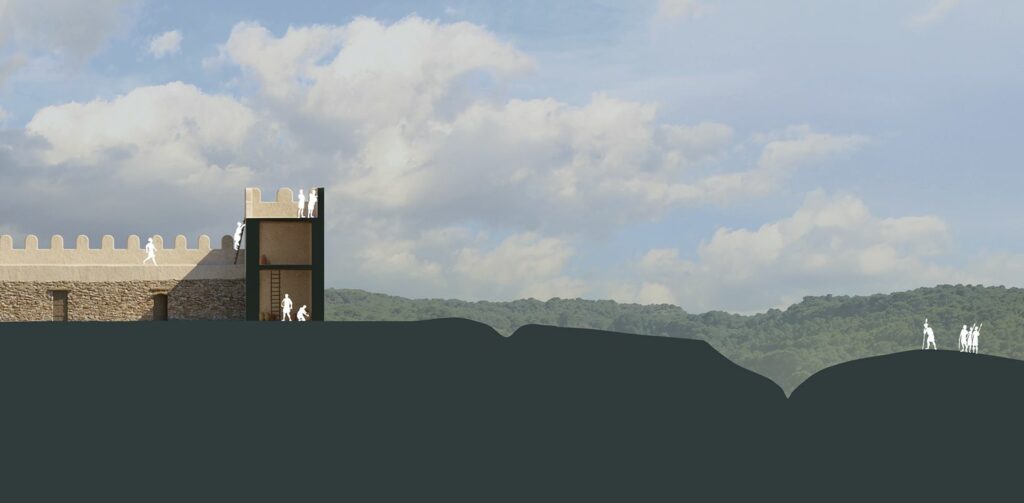 Sección del sistema defensivo del Cabezo Pequeño del Estaño_1